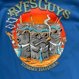 NWT Tommy Bahama Blue 'Ryes Guys' Graphic Shirt